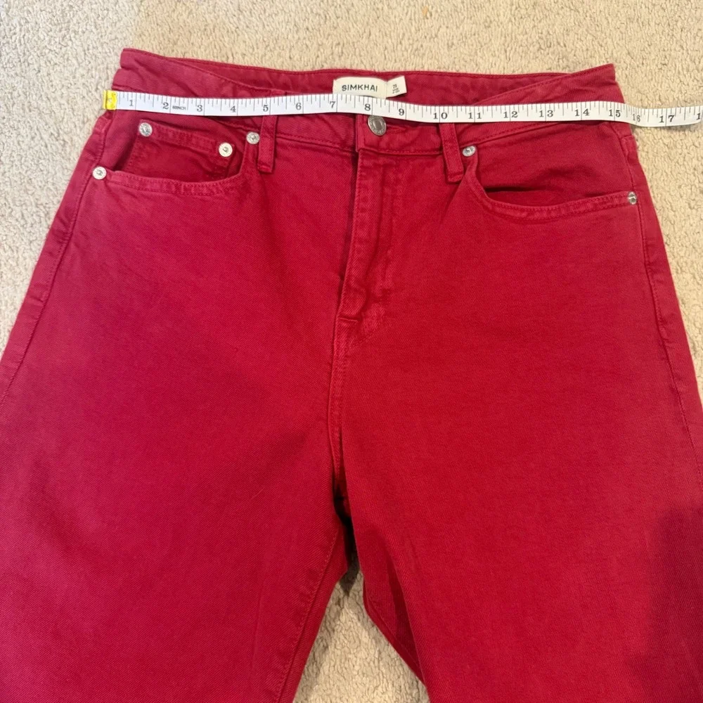 SIMKHAI Jude Straight‎ Leg Jeans Cherry Women's Size 29